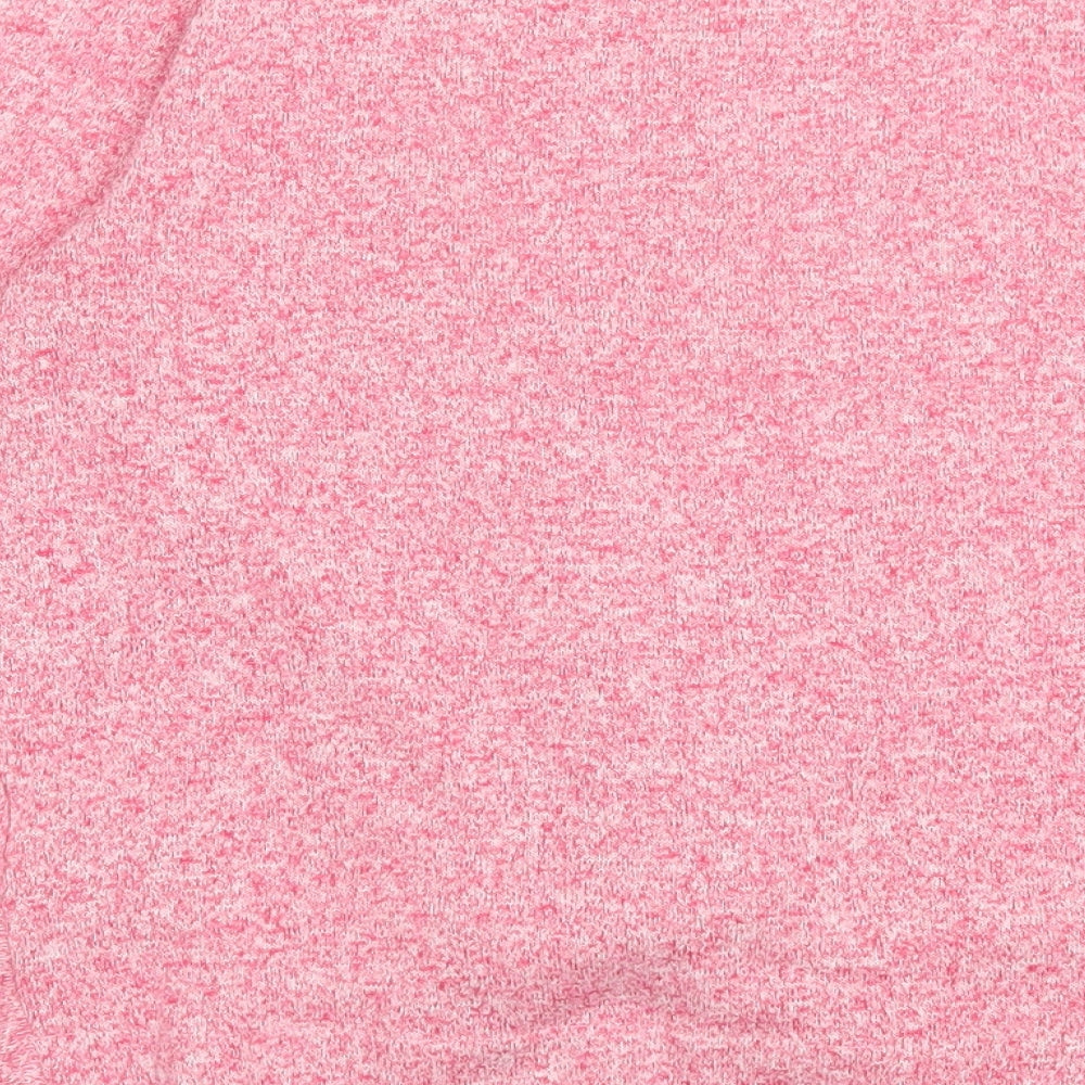 Marks & Spencer Girls Pink Viscose Basic Casual Size 11-12 Years Crew Neck Pullover