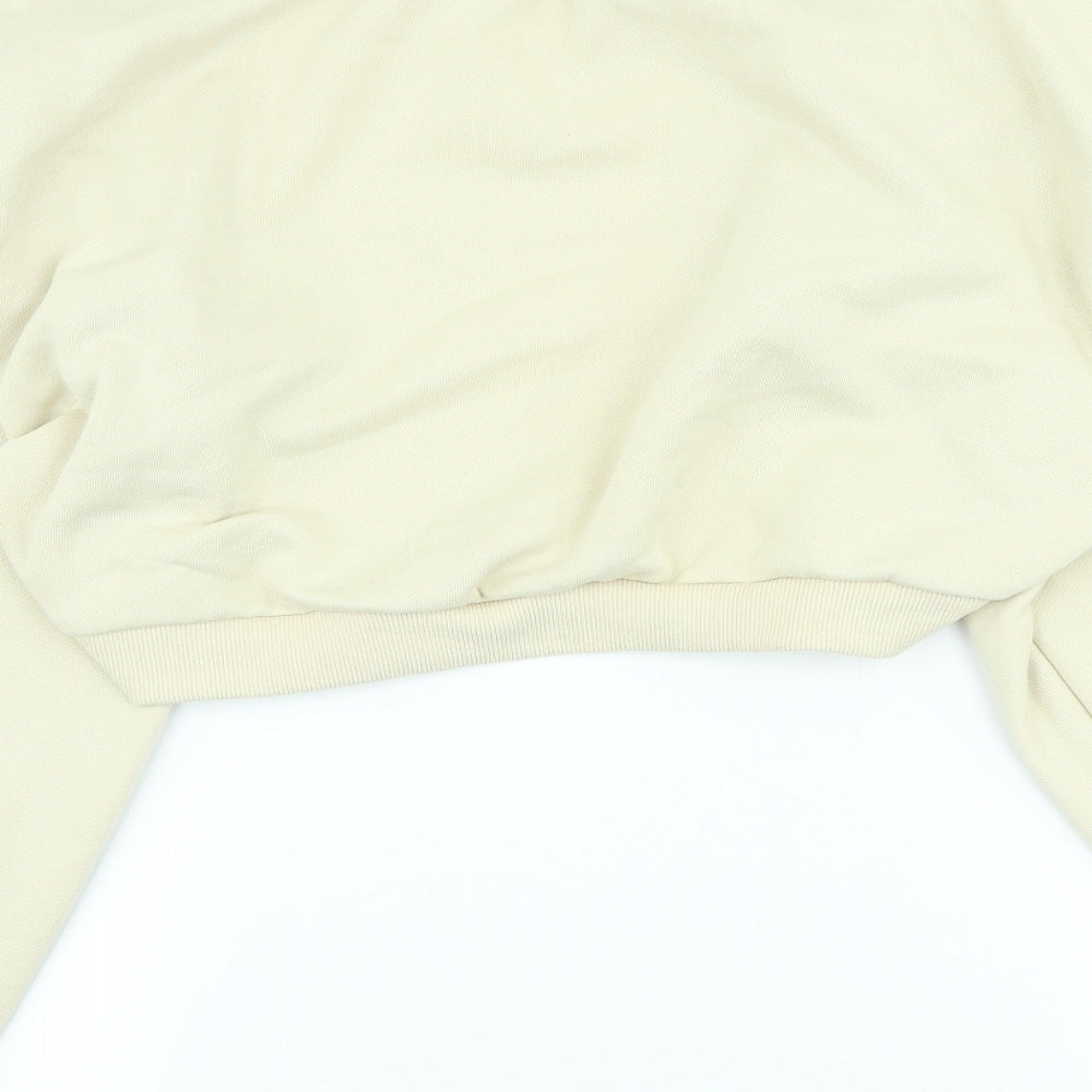 Dazy Womens Beige Round Neck Polyester Cardigan Jumper Size L