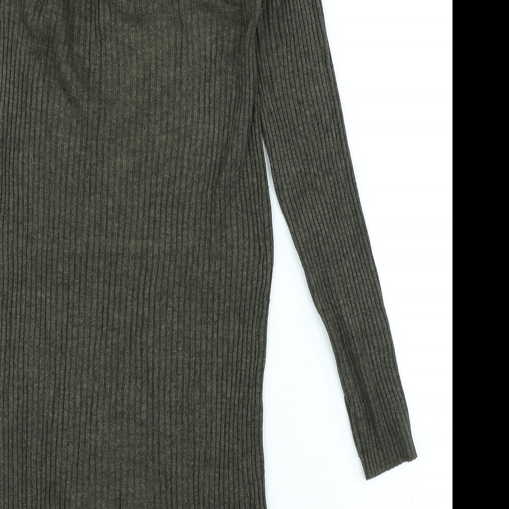 Atmosphere Womens Brown Viscose Bodycon Size 8 High Neck