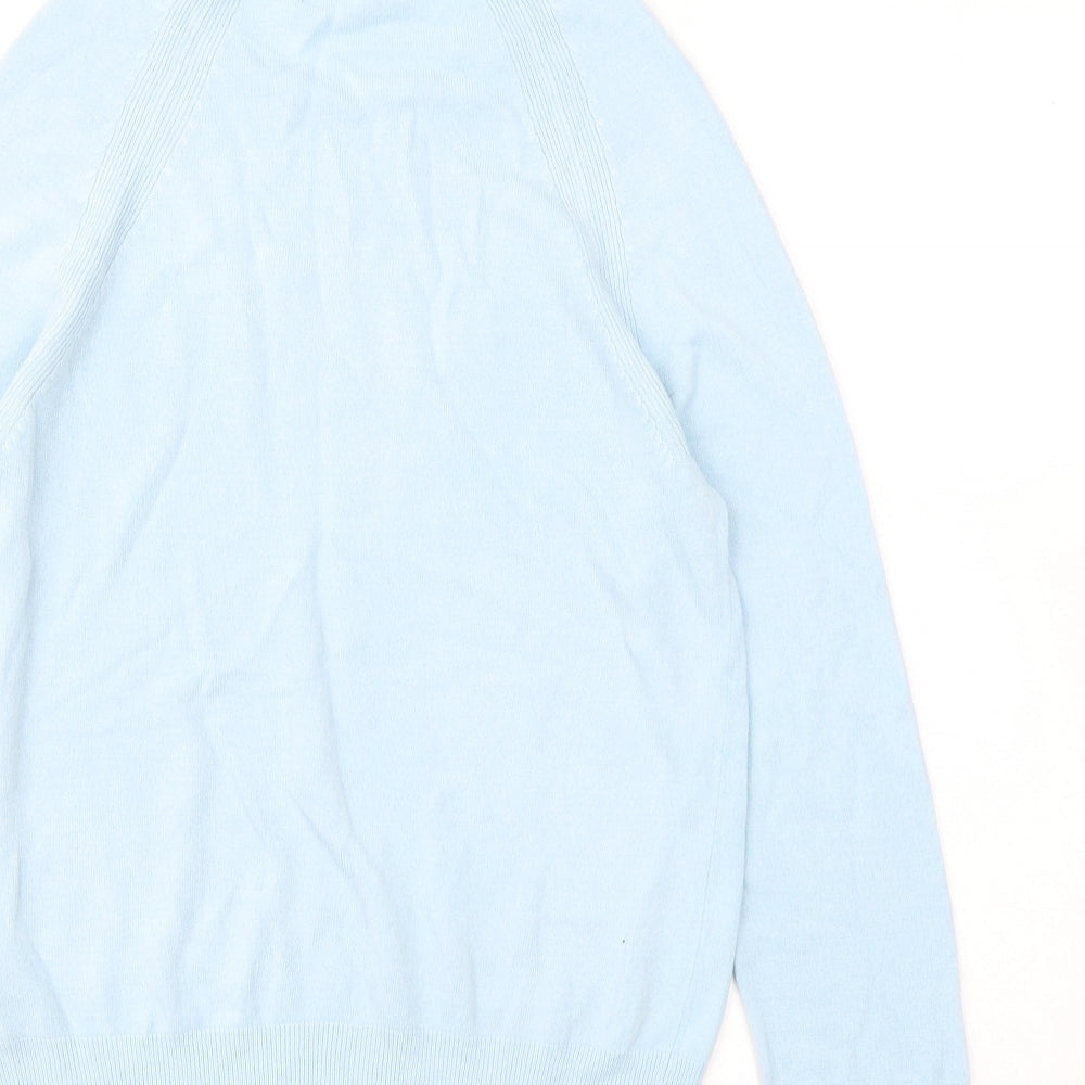 Marks & Spencer Womens Blue Round Neck Acrylic Pullover Jumper Size 8