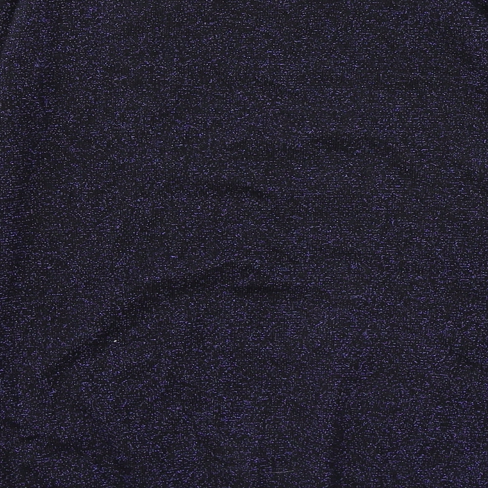 M&Co Womens Purple Round Neck Viscose Pullover Jumper Size 10