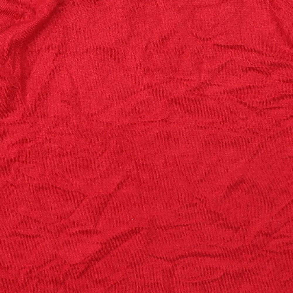 Marks & Spencer Womens Red Round Neck Acrylic Pullover Jumper Size M
