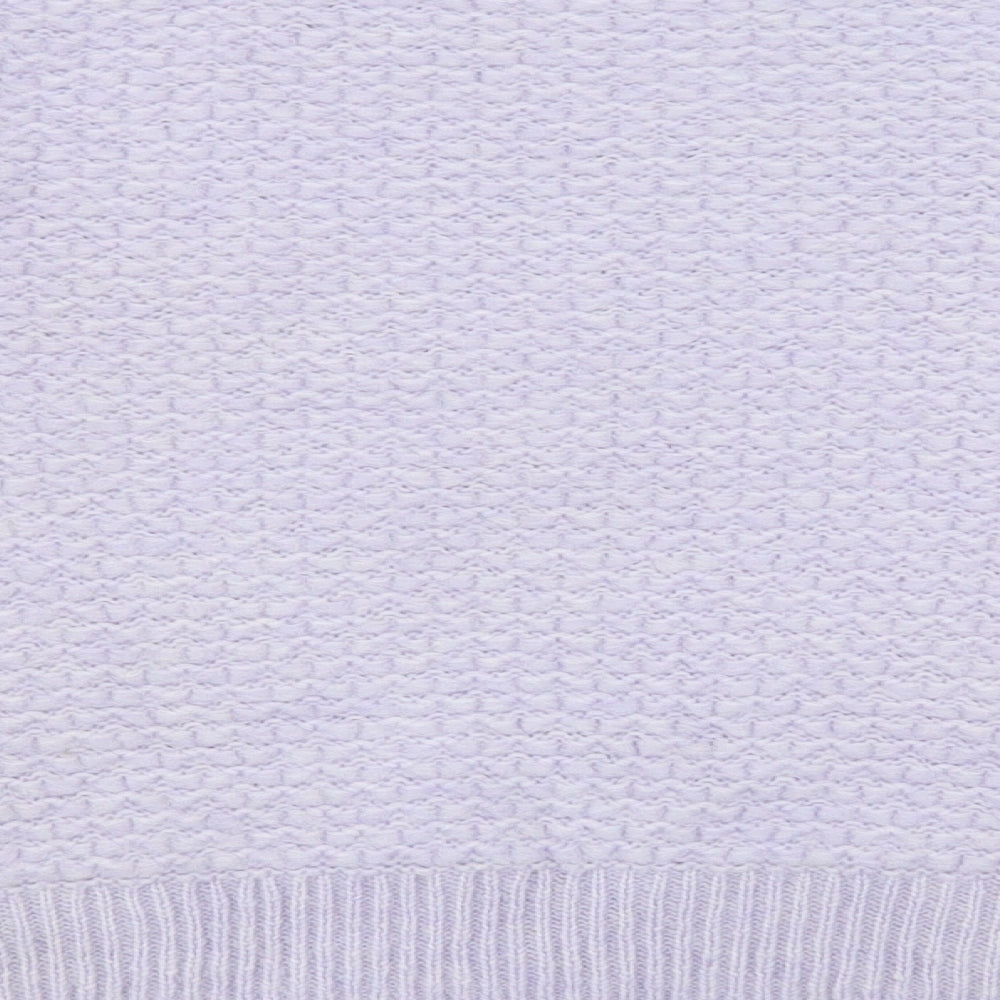 Marks & Spencer Womens Purple Round Neck Acrylic Pullover Jumper Size S