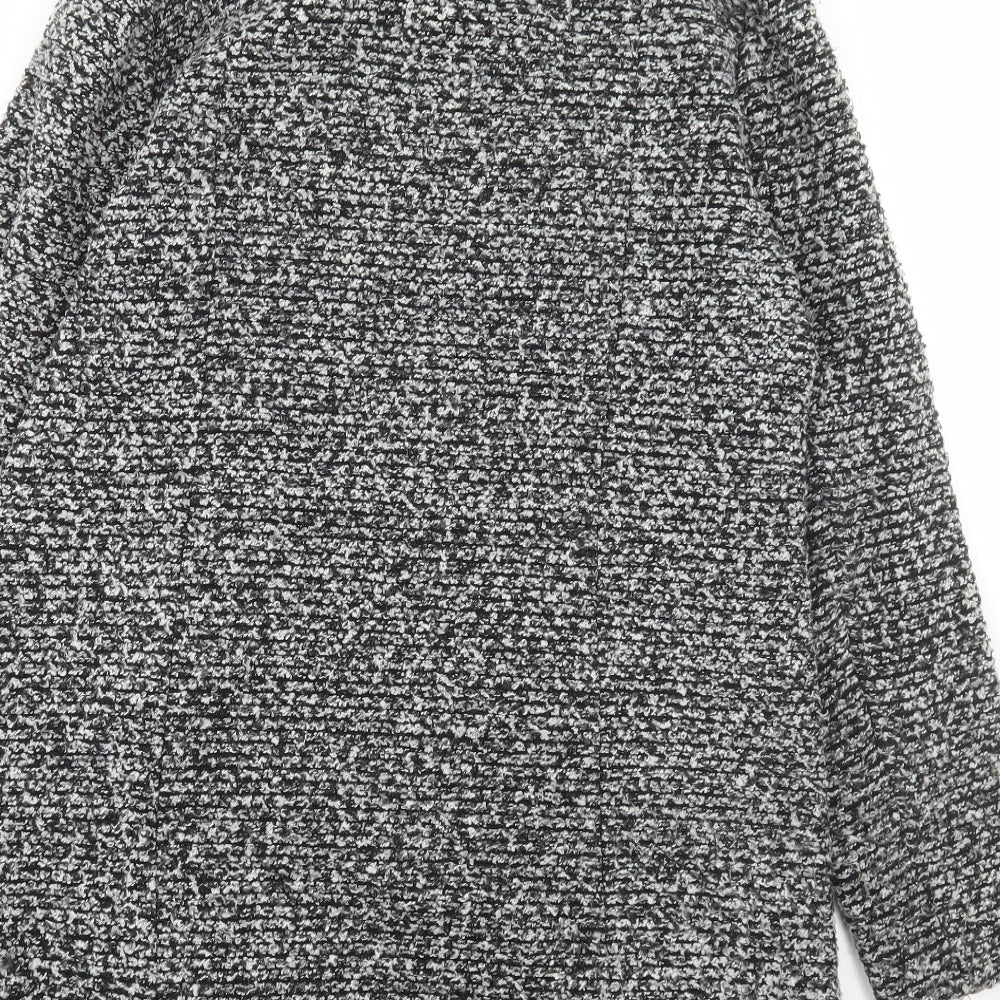JustFab Womens Grey Jacket Coat Size L