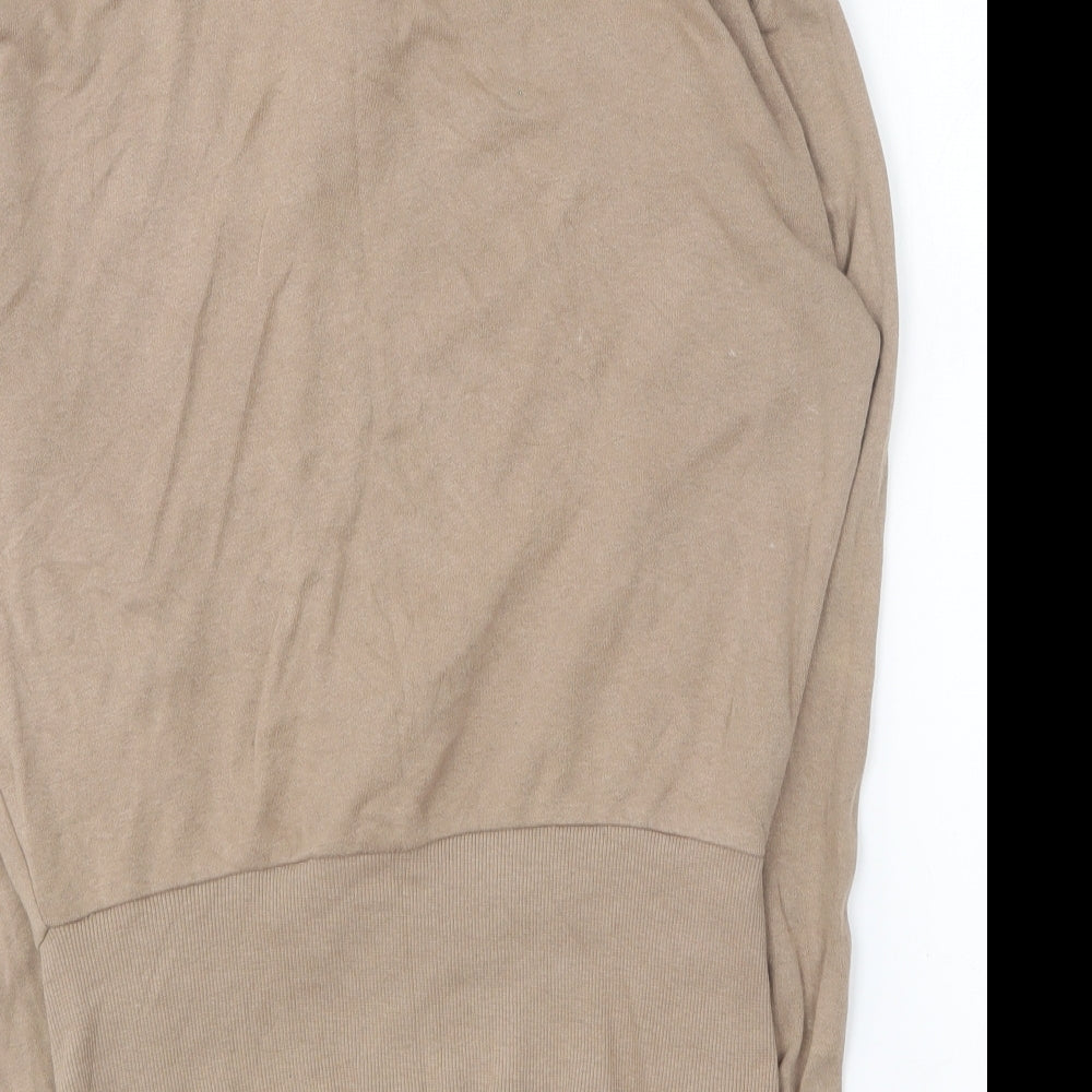 Internagional Womens Brown Cotton Full Zip Sweatshirt Size 14