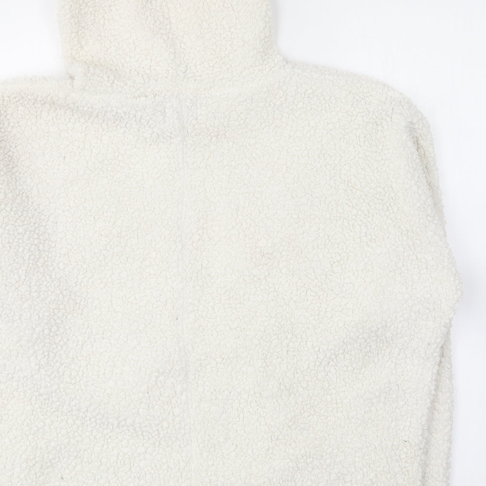 Teddy Soft Womens Ivory Polyester Pullover Hoodie Size 8 - Loungewear