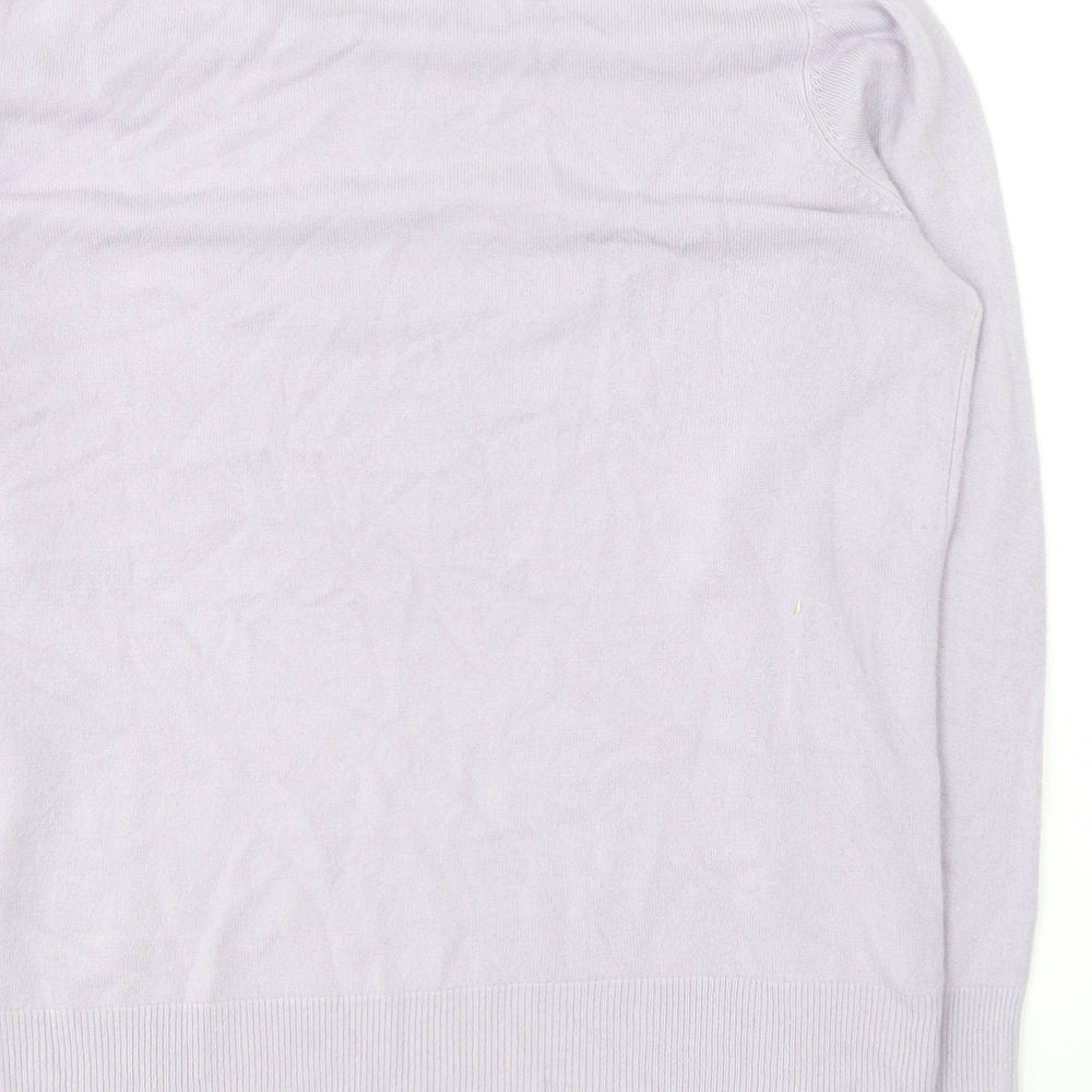 Debenhams Womens Purple Round Neck Acrylic Pullover Jumper Size 16