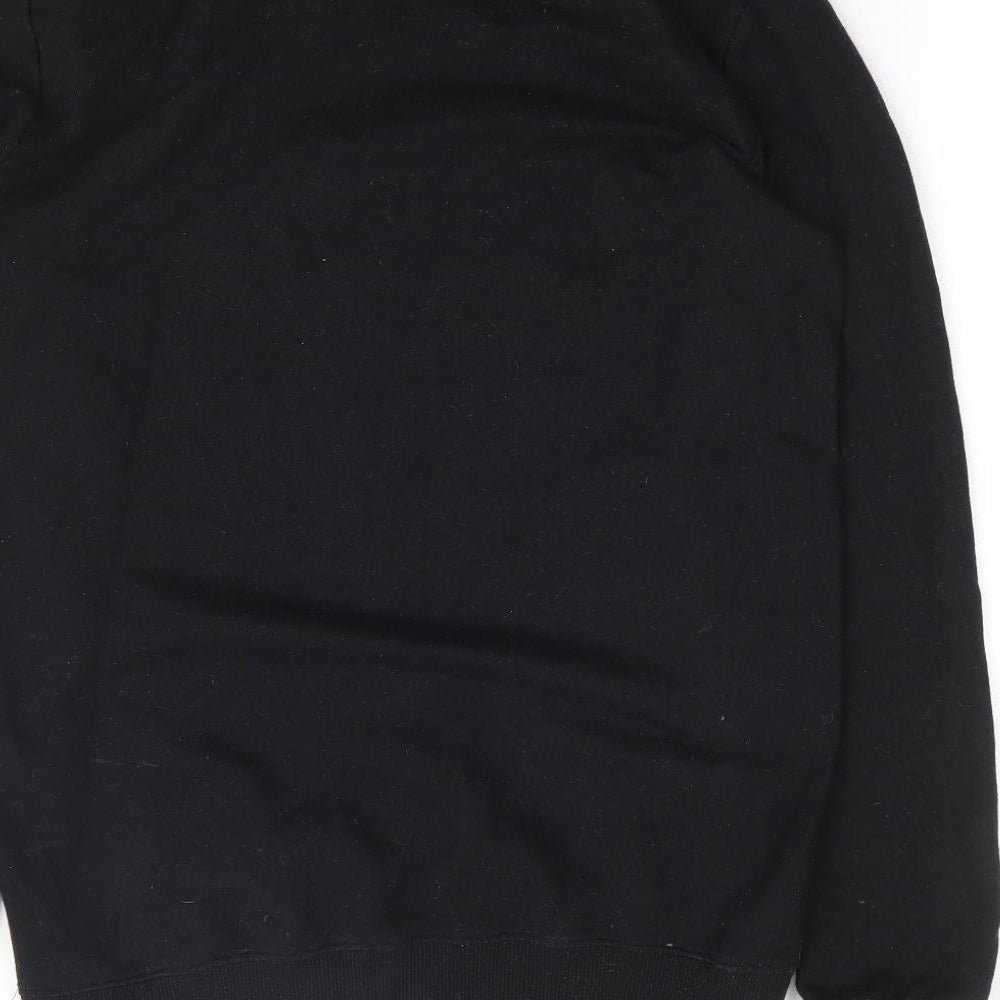 Pull & Bear Womens Black Cotton Pullover Sweatshirt Size S Pullover