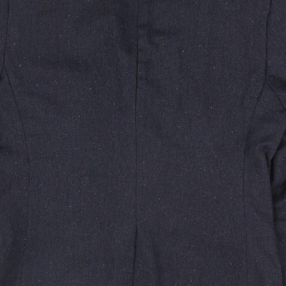 H&M Mens Blue Polyester Jacket Suit Jacket Size 44