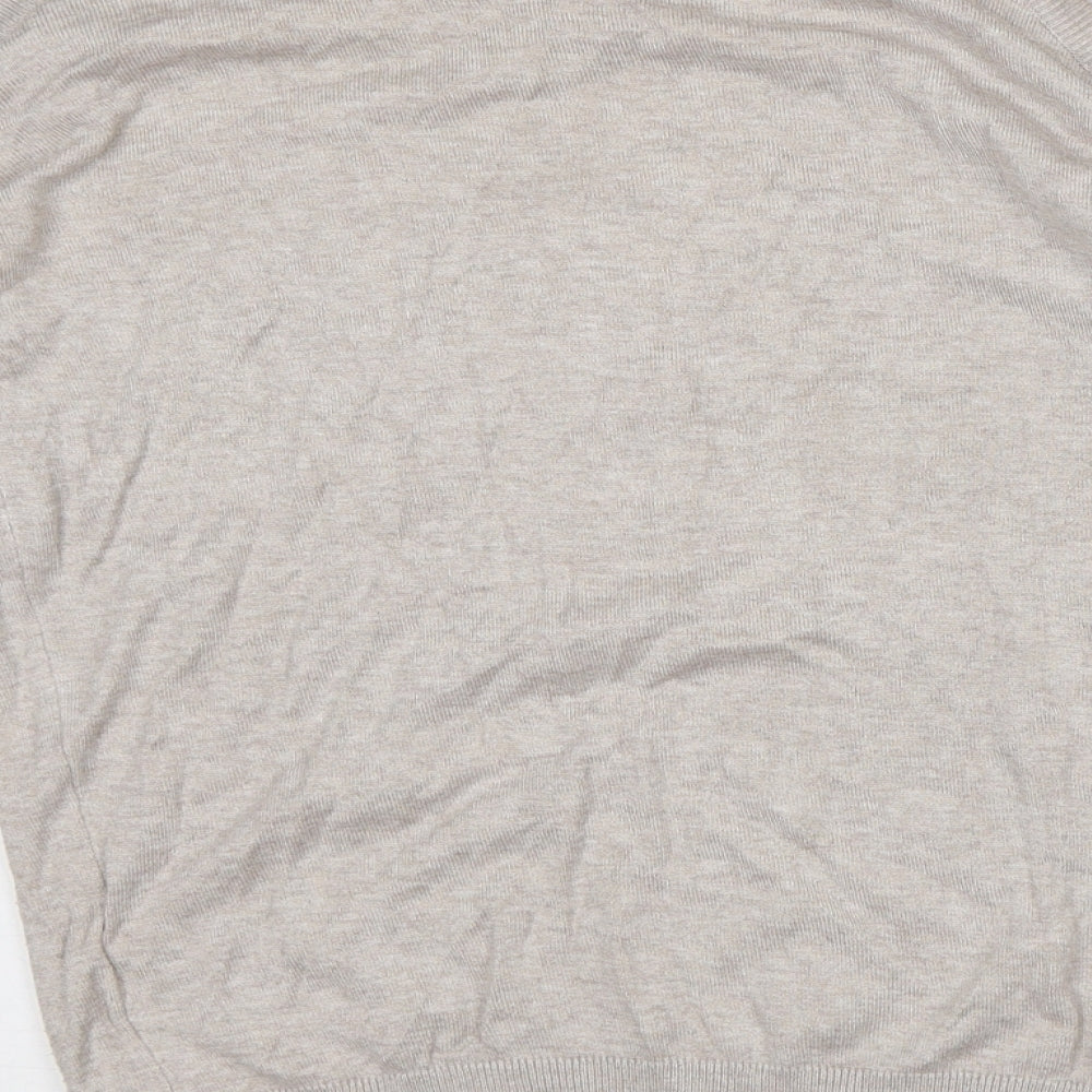 Red Herring Womens Grey Nylon Pullover Sweatshirt Size 8 - Cold Shoulder