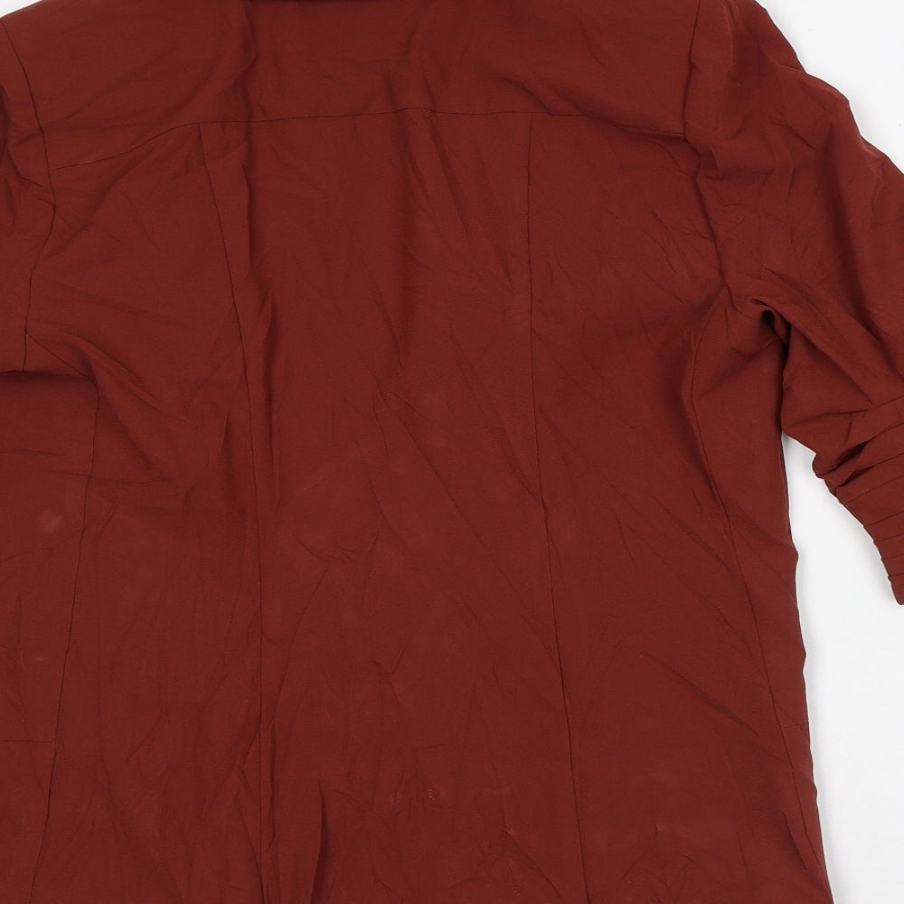 Marks and Spencer Womens Brown Jacket Blazer Size 10 - Short Sleeves