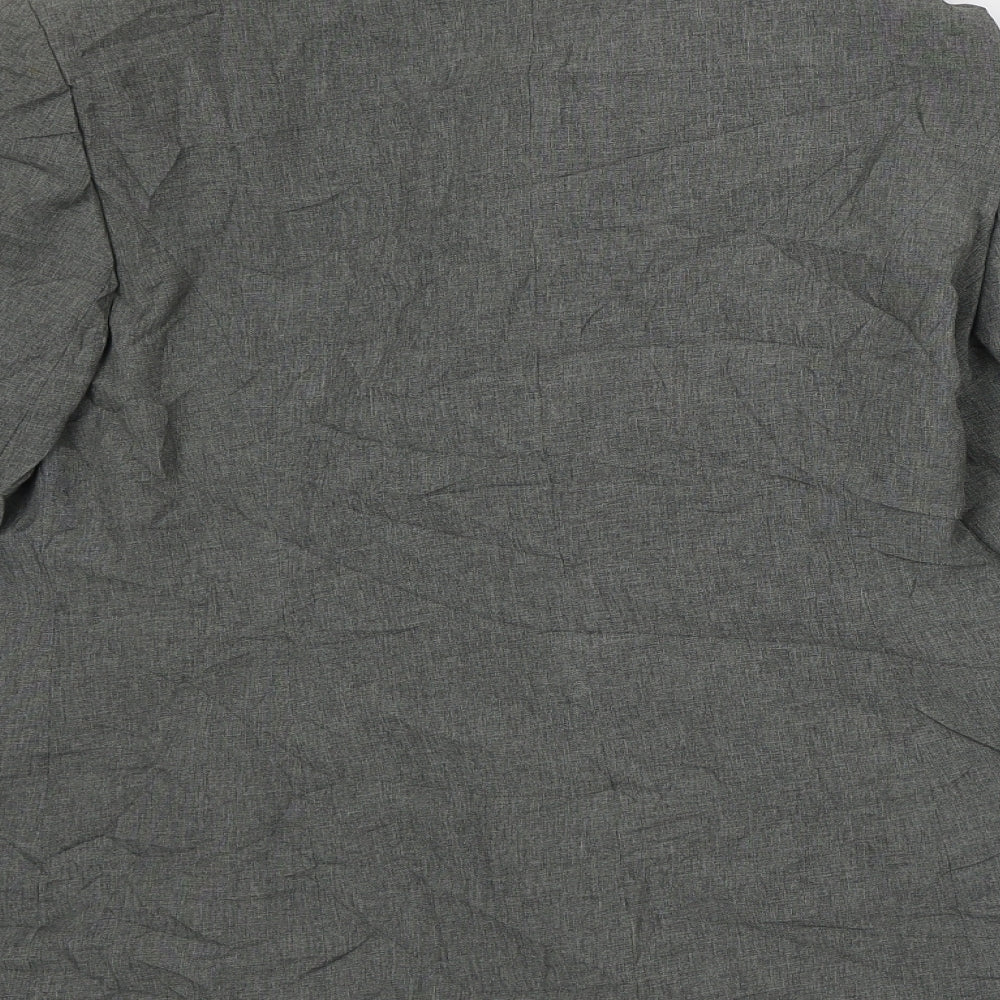 Internacionale Womens Grey Geometric Jacket Blazer Size 12