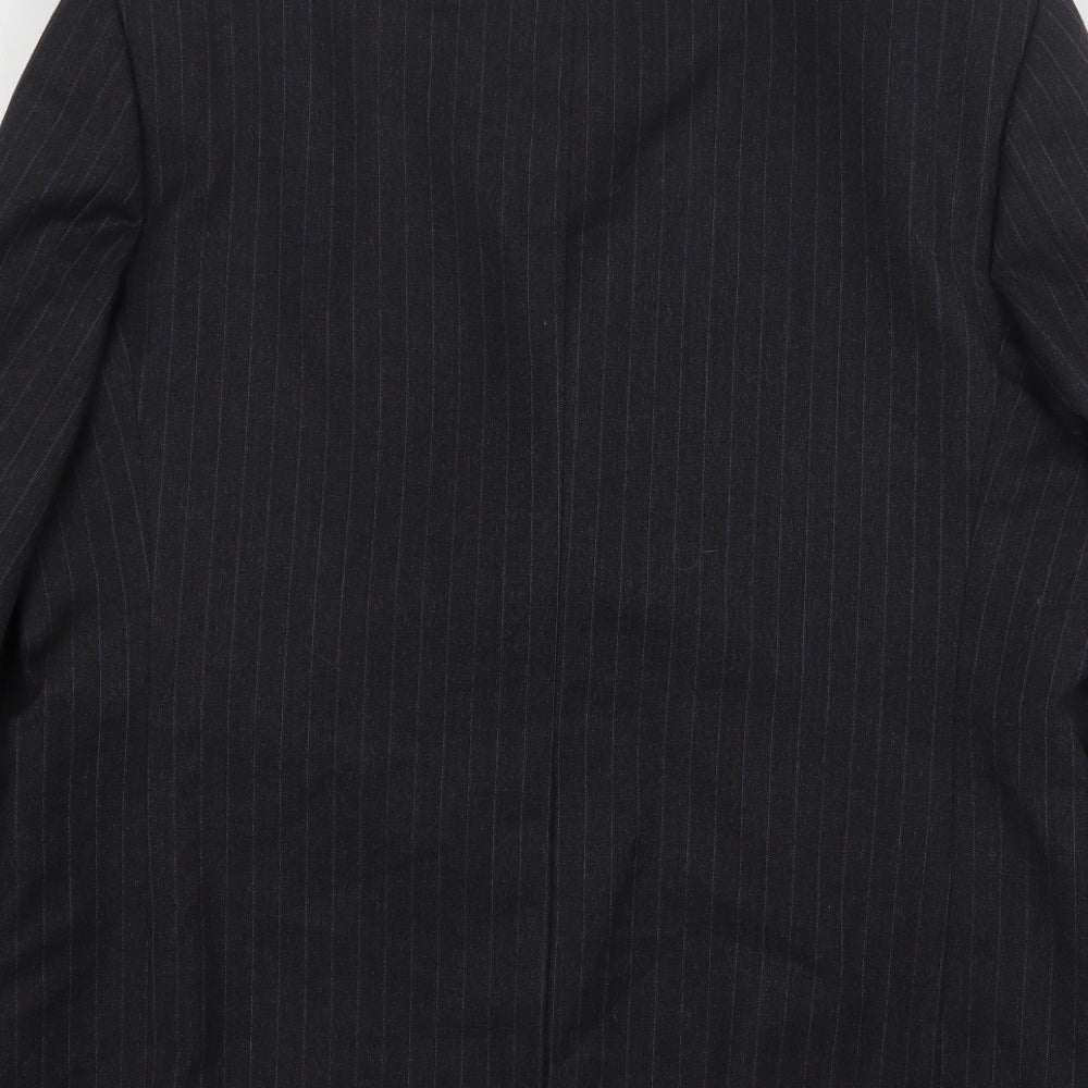 Greenwoods Mens Grey Striped Wool Jacket Suit Jacket Size 42