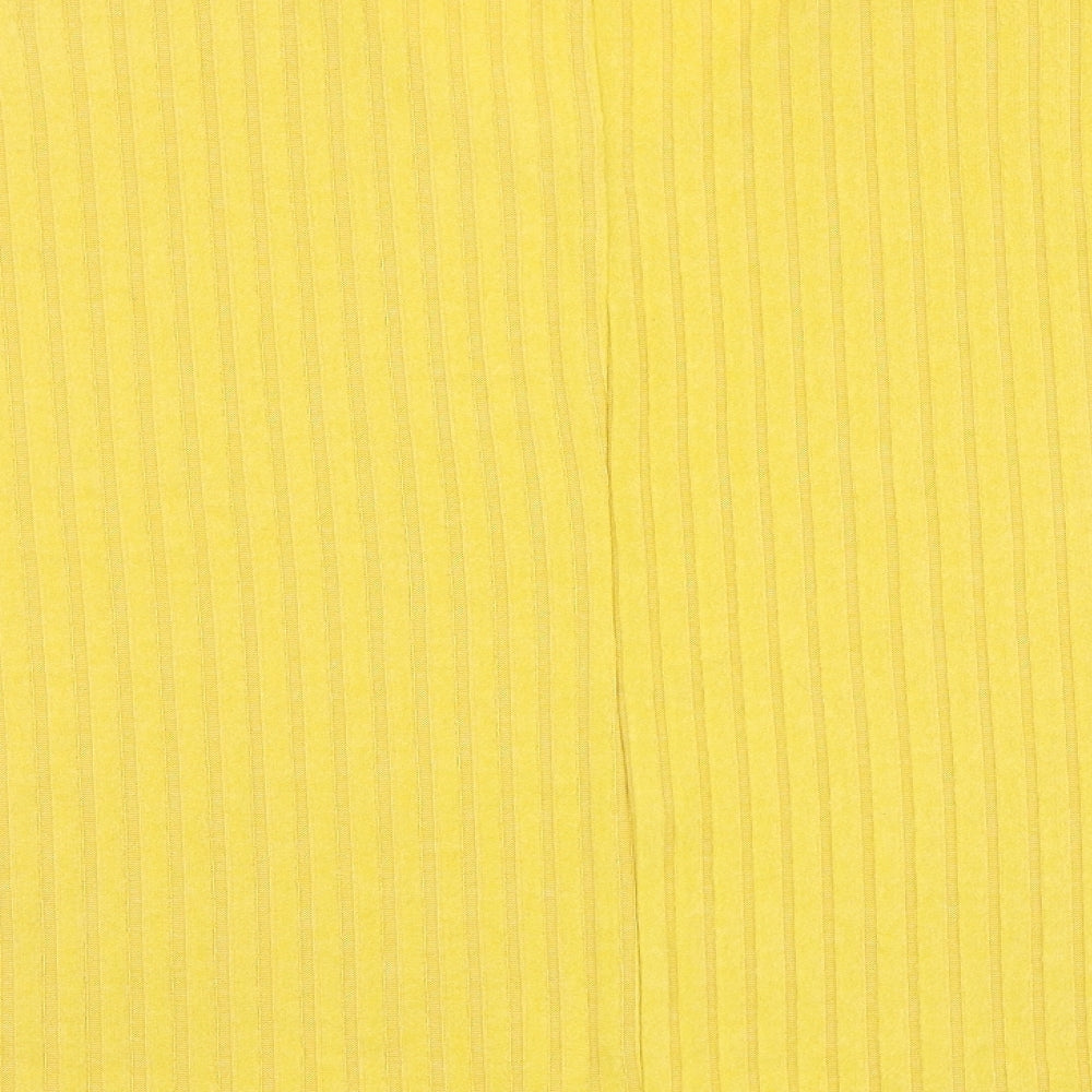 New Look Womens Yellow Round Neck Polyester Pullover Jumper Size L