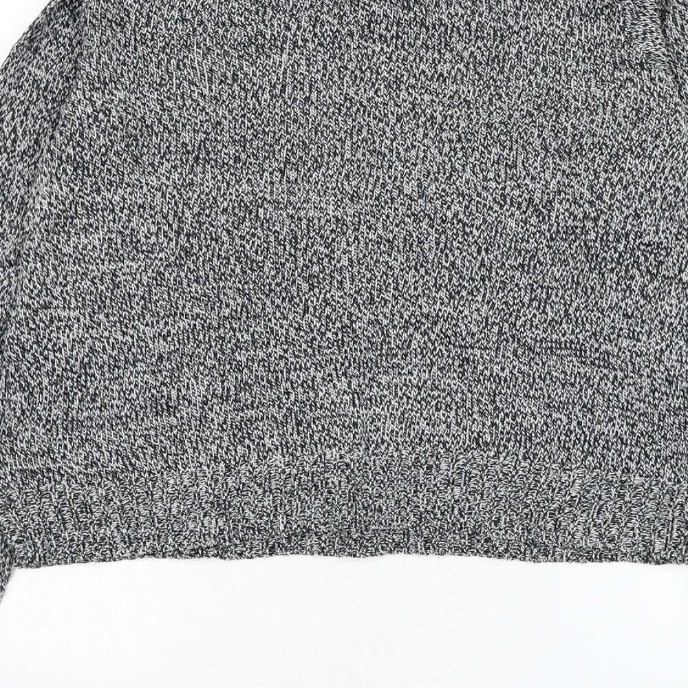Divided by H&M Womens Black Round Neck Acrylic Pullover Jumper Size S