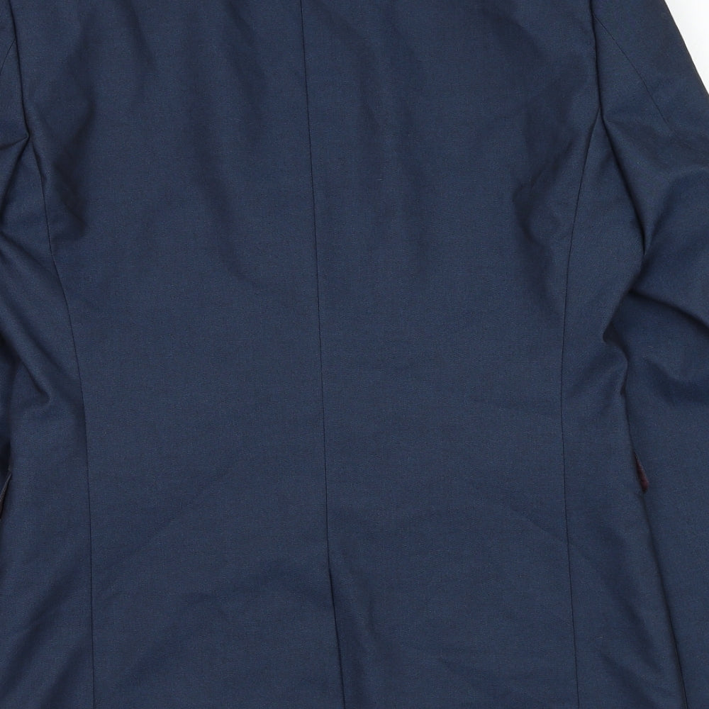 NEXT Mens Blue Polyester Jacket Suit Jacket Size 38