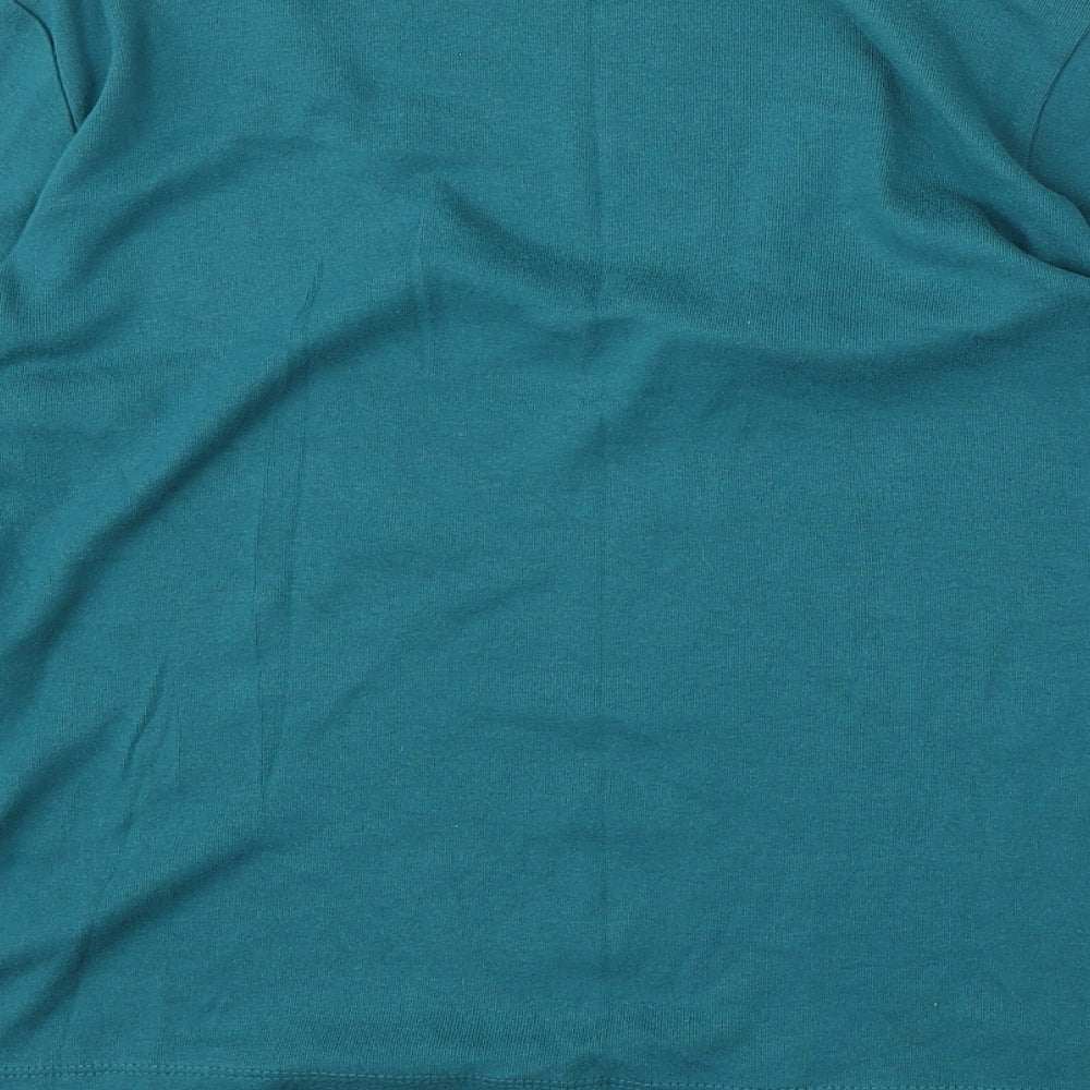 Mackays Womens Blue V-Neck Cotton Pullover Jumper Size XL
