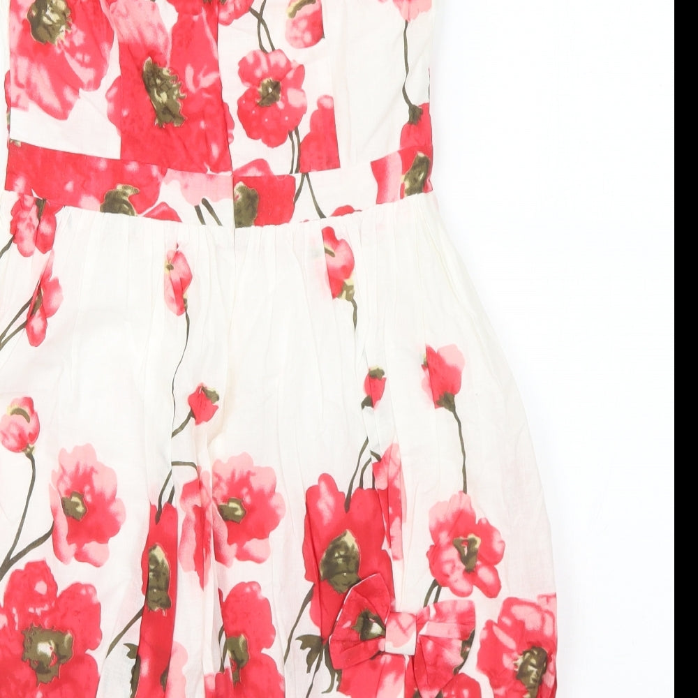 Yumi Womens Multicoloured Floral Cotton A-Line Size S Sweetheart
