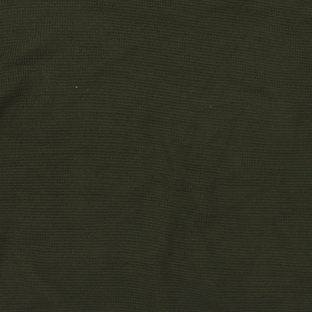 New Look Womens Green Mock Neck Acrylic Pullover Jumper Size 12