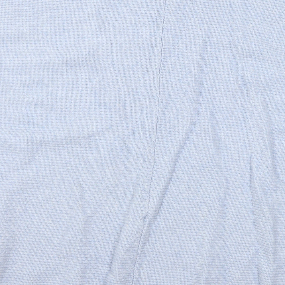 Preworn Womens Blue Mock Neck Viscose Pullover Jumper Size L