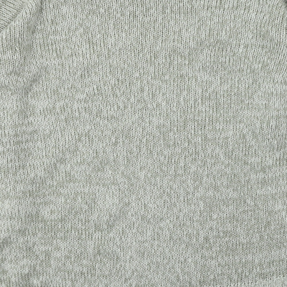 New Look Womens Grey Round Neck Acrylic Pullover Jumper Size S