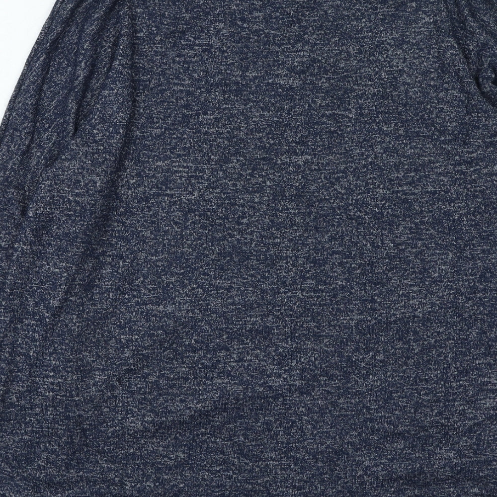 Marks & Spencer Womens Blue Round Neck Viscose Pullover Jumper Size 10