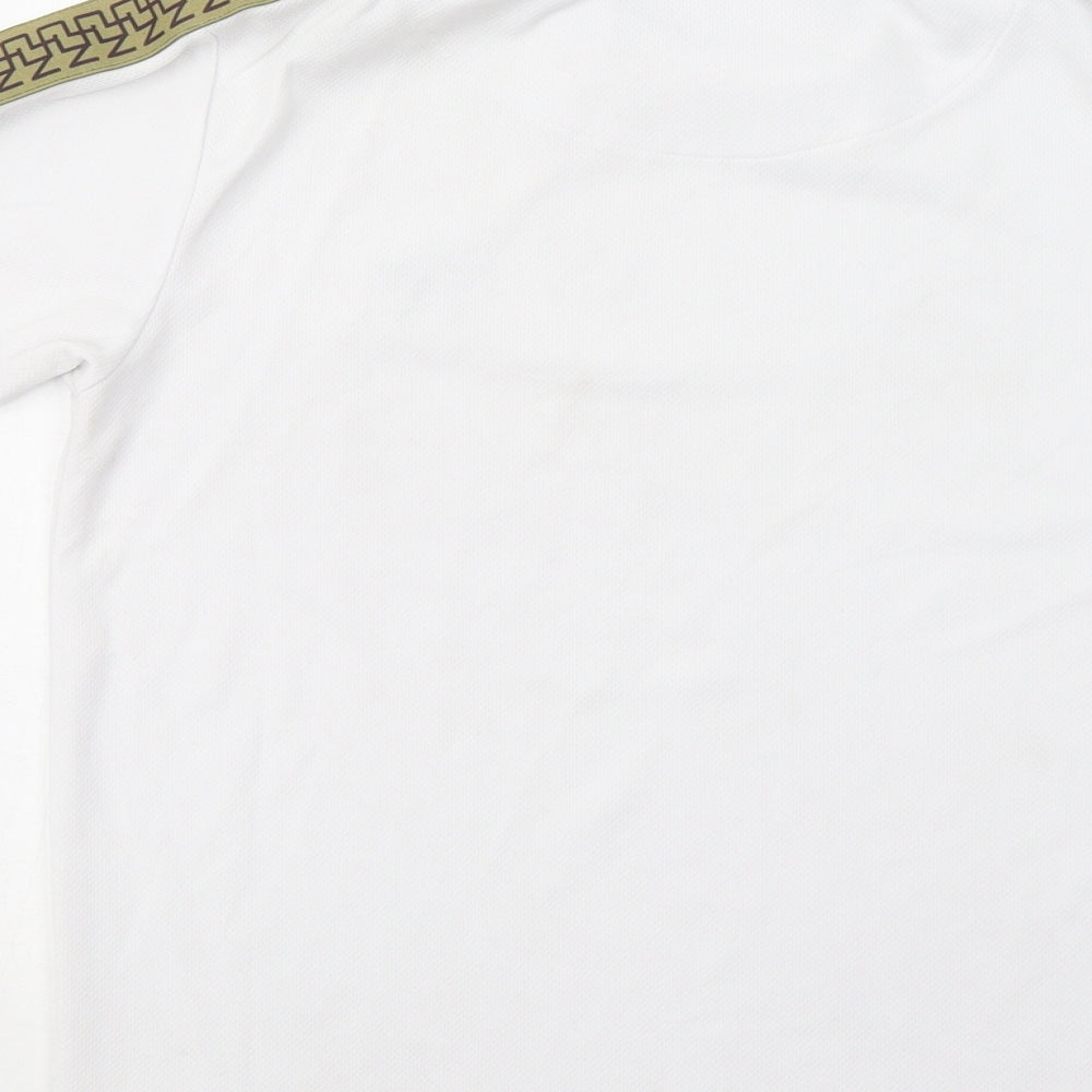 Good For Nothing Boys White Polyester Basic T-Shirt Size 12-13 Years Round Neck