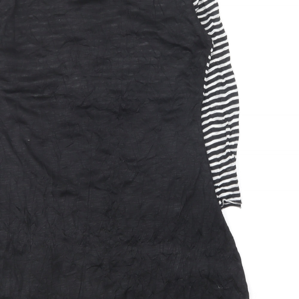 Carla D'Angel Womens Black Polyester Basic T-Shirt Size 12 Round Neck