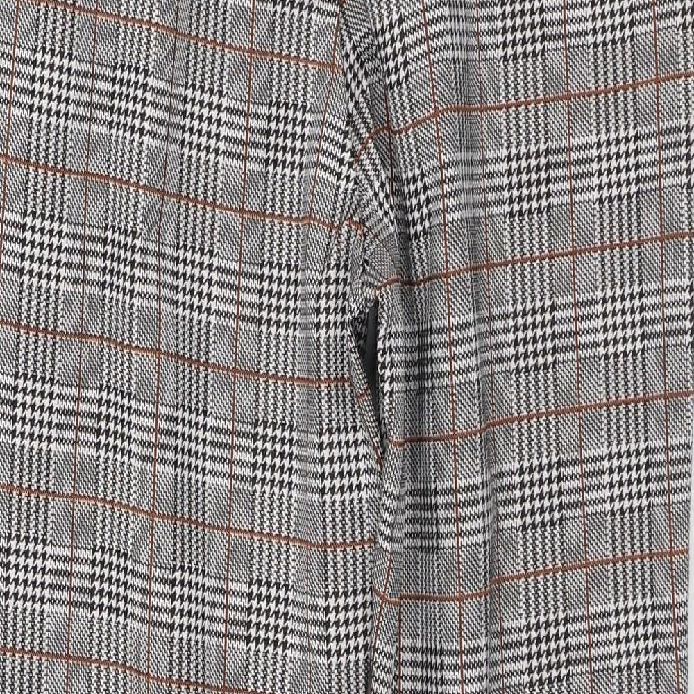 Cameo Rose Womens Multicoloured Plaid Polyester Carrot Trousers Size 8 L27 in Regular