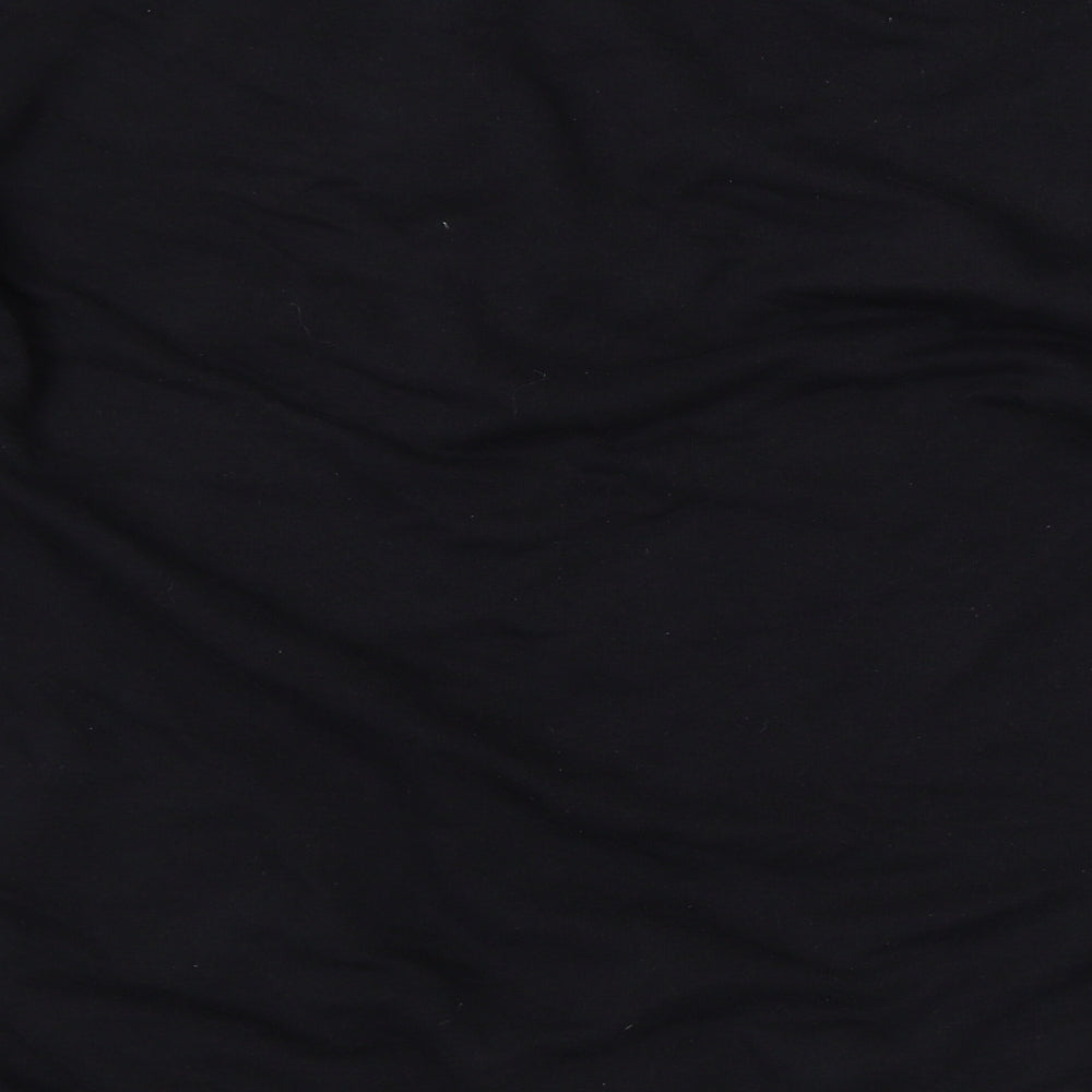 Papaya Womens Black Striped Polyester Pullover Sweatshirt Size 10