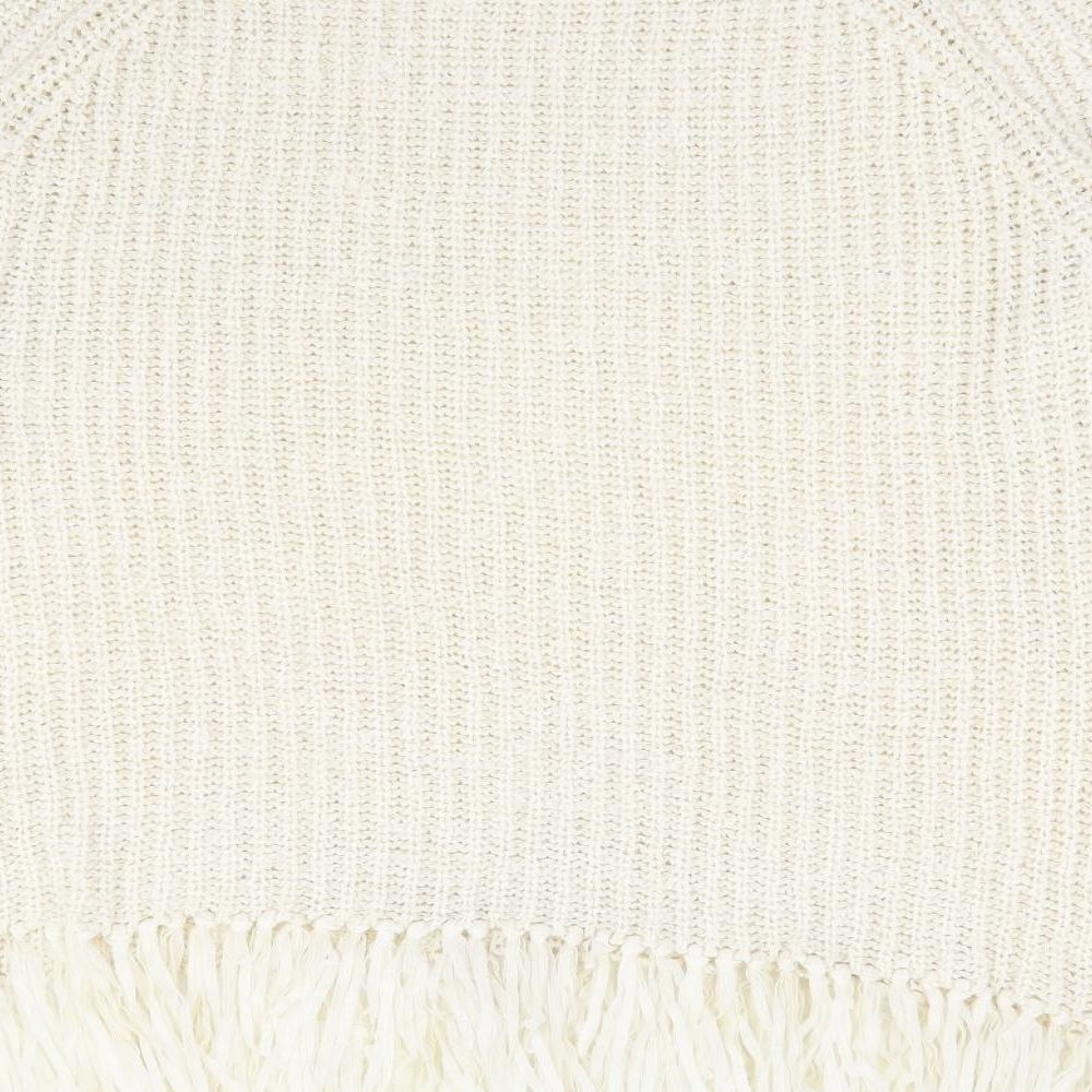 H&M Womens Ivory Round Neck Acrylic Pullover Jumper Size M