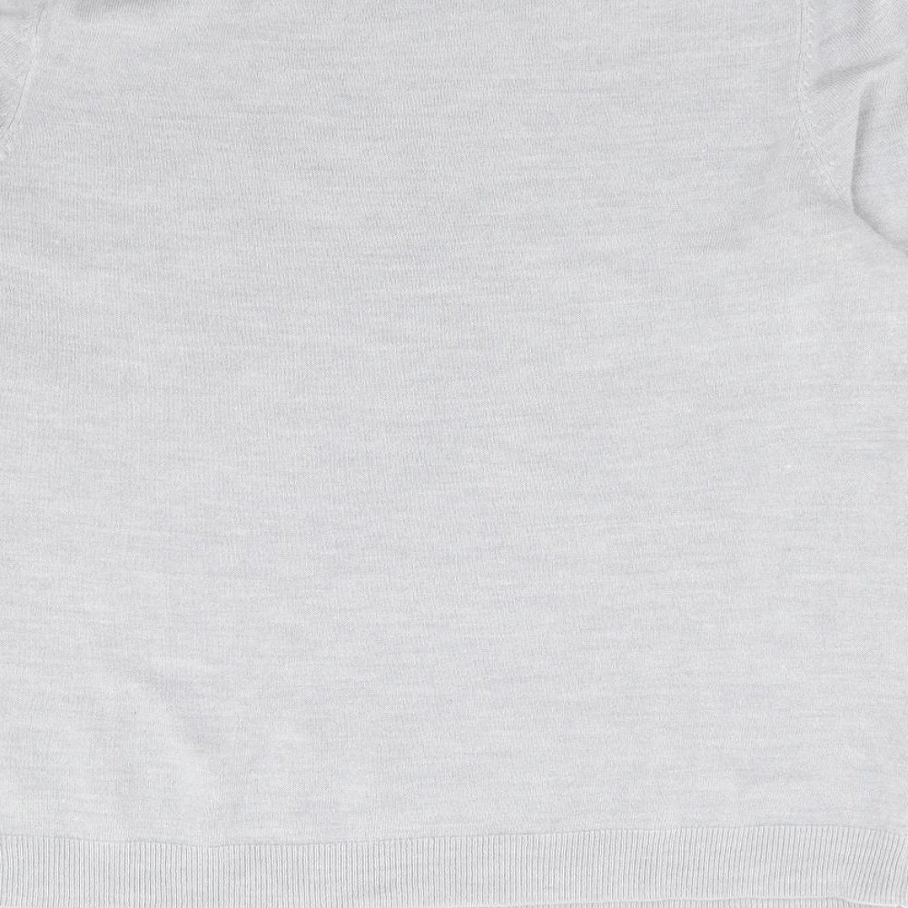 Bonmarché Womens Grey Boat Neck Acrylic Pullover Jumper Size 20