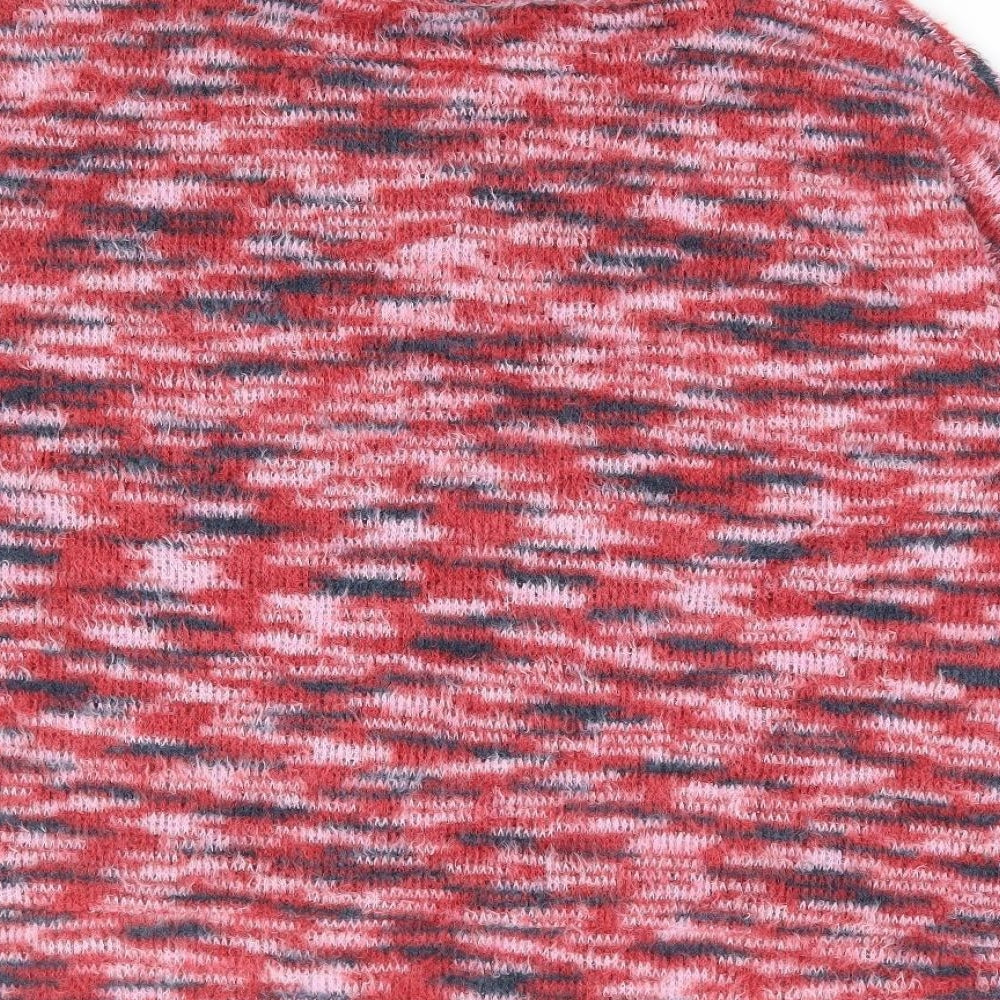 M&Co Womens Multicoloured Roll Neck Polyester Pullover Jumper Size 14