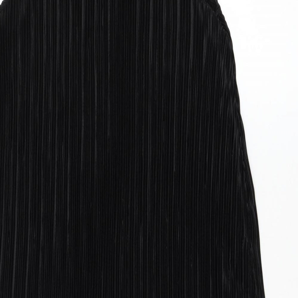 H&M Womens Black Polyester Shift Size S Round Neck Pullover