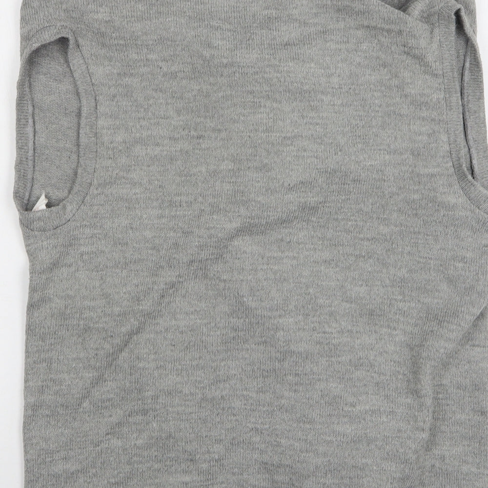Atmosphere Womens Grey V-Neck Acrylic Cardigan Jumper Size S
