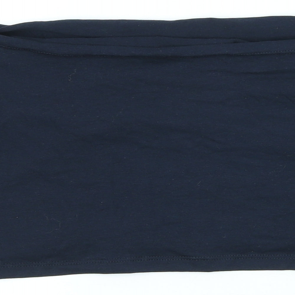 ESMARA Womens Blue Cotton Basic T-Shirt Size L Off the Shoulder