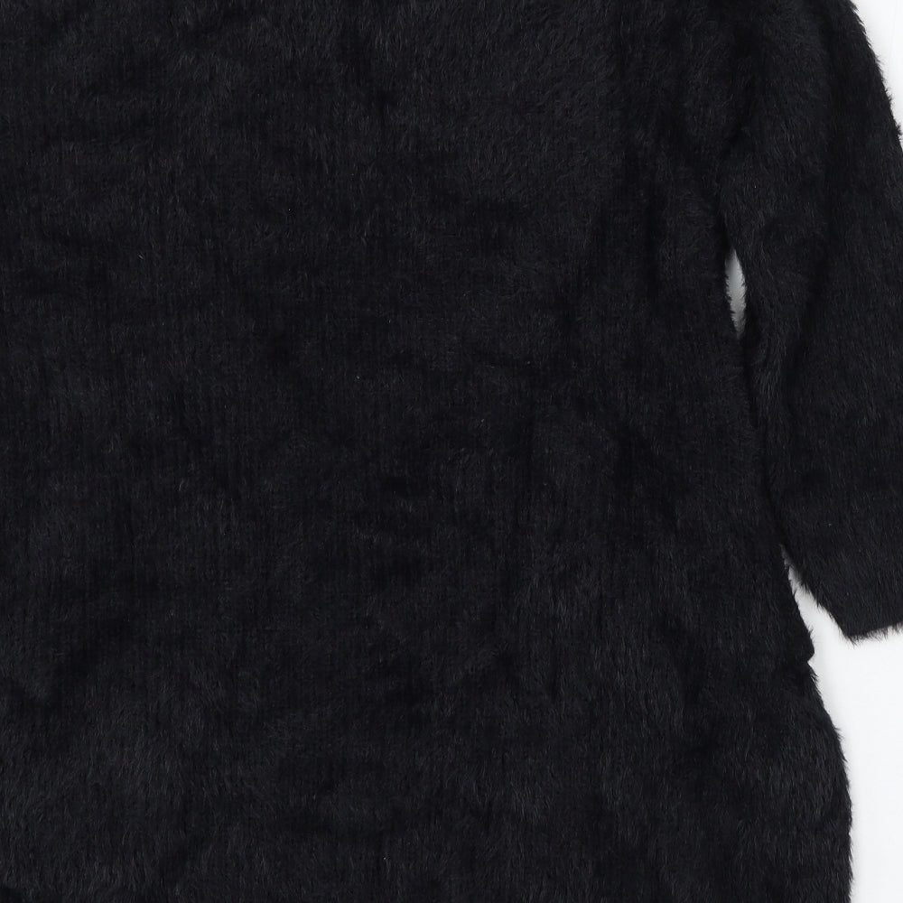 Quiz Womens Black V-Neck Polyamide Cardigan Jumper Size S