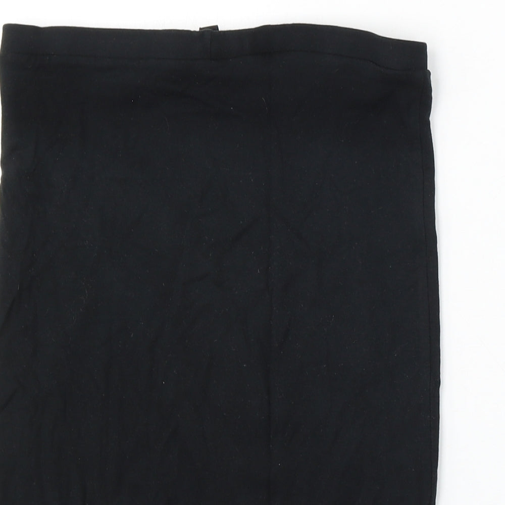 Topshop Womens Black Viscose Straight & Pencil Skirt Size 10