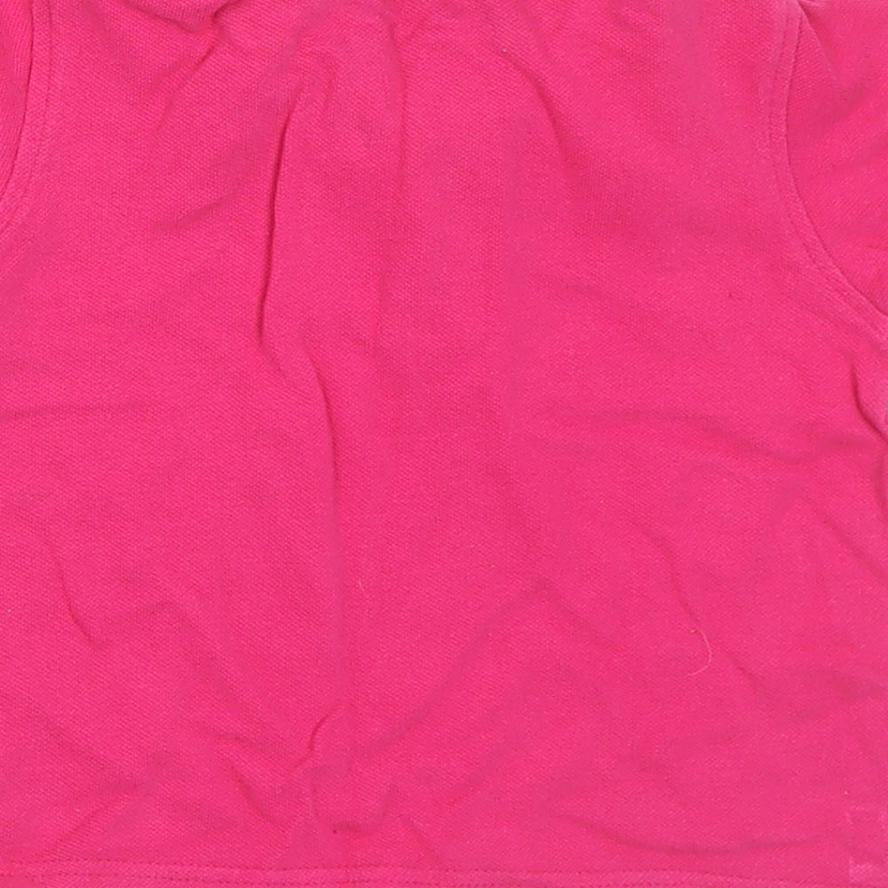 NEXT Girls Pink Cotton Basic Polo Size 18-24 Months Collared