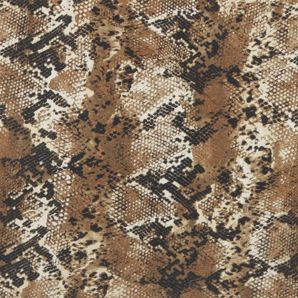 Zara Womens Brown Animal Print Polyester Basic T-Shirt Size S Round Neck