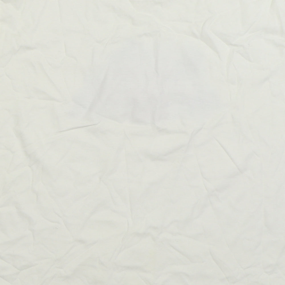 Art Published Boys White 100% Cotton Basic T-Shirt Size 9-10 Years Round Neck Pullover