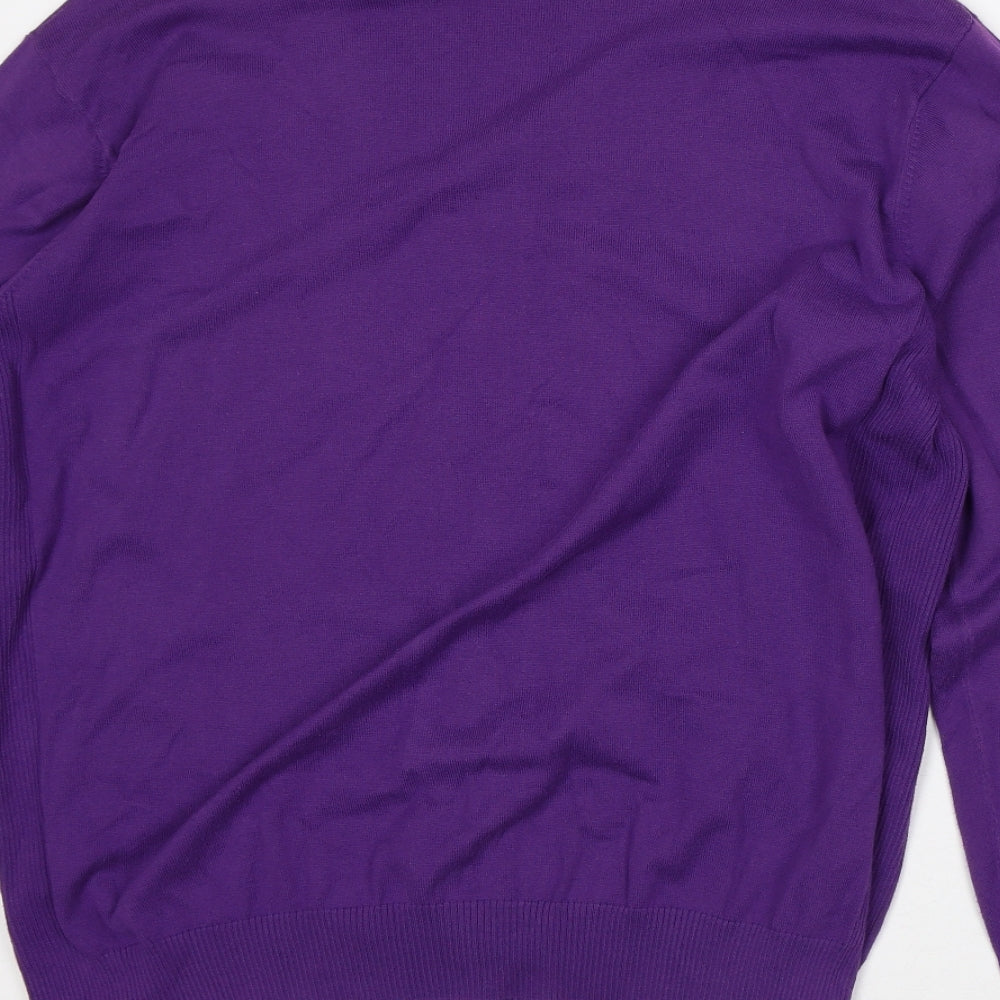 NEXT Mens Purple Cotton Pullover Sweatshirt Size L