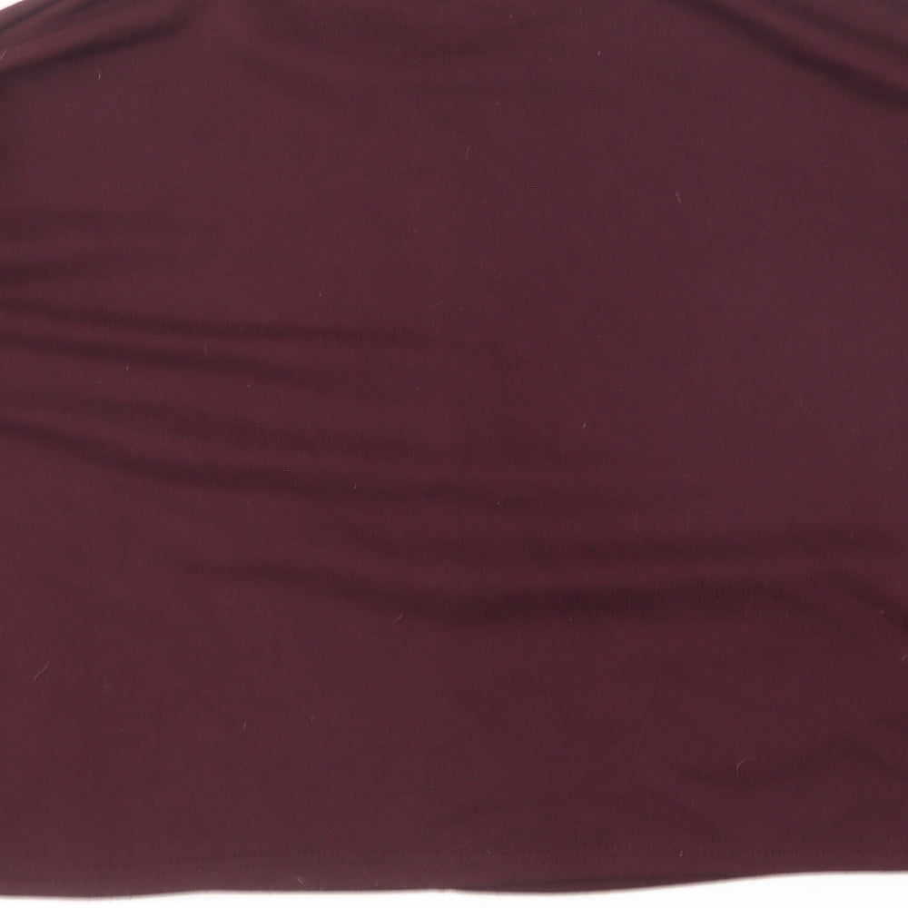 New Look Womens Purple Round Neck Polyester Pullover Jumper Size 14