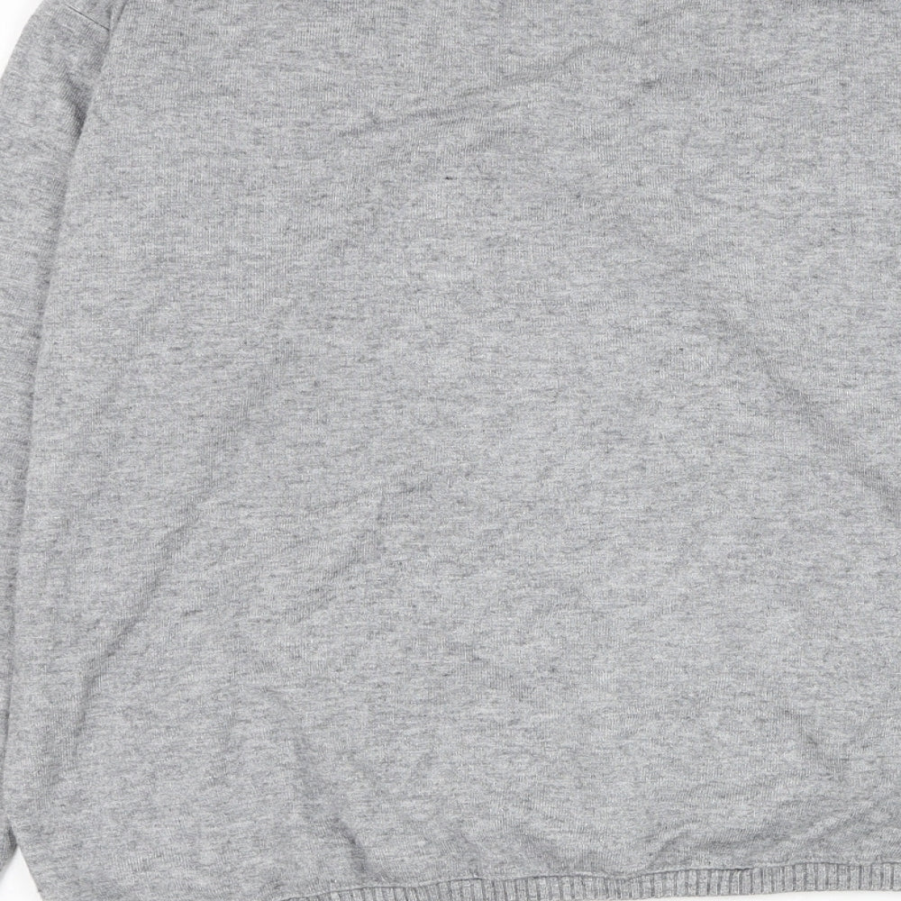 Preworn Womens Grey Round Neck Viscose Pullover Jumper Size M