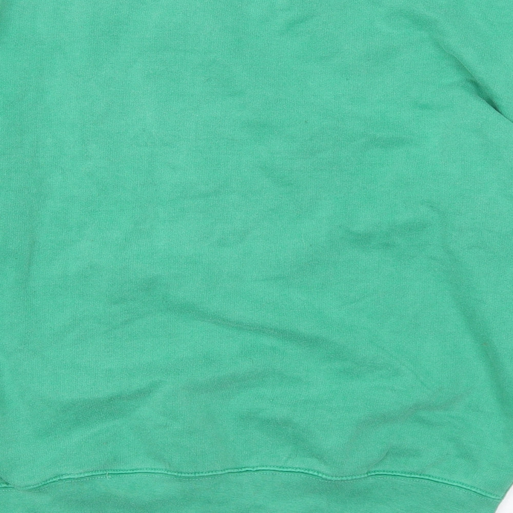 PRETTYLITTLETHING Mens Green Polyester Pullover Sweatshirt Size M - California