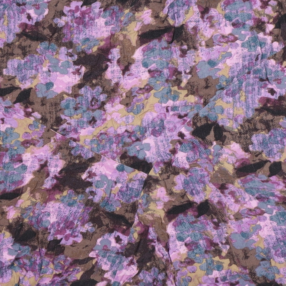Classics Womens Purple Geometric Viscose A-Line Skirt Size 12