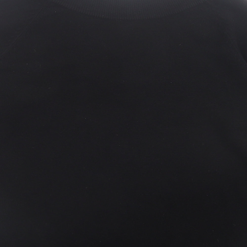 Xe Womens Black V-Neck Acrylic Pullover Jumper Size M