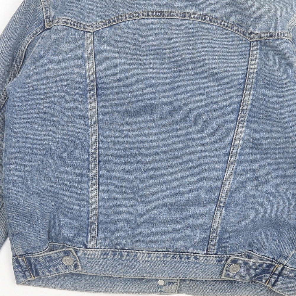 Topshop Womens Blue Jacket Size 6 Button