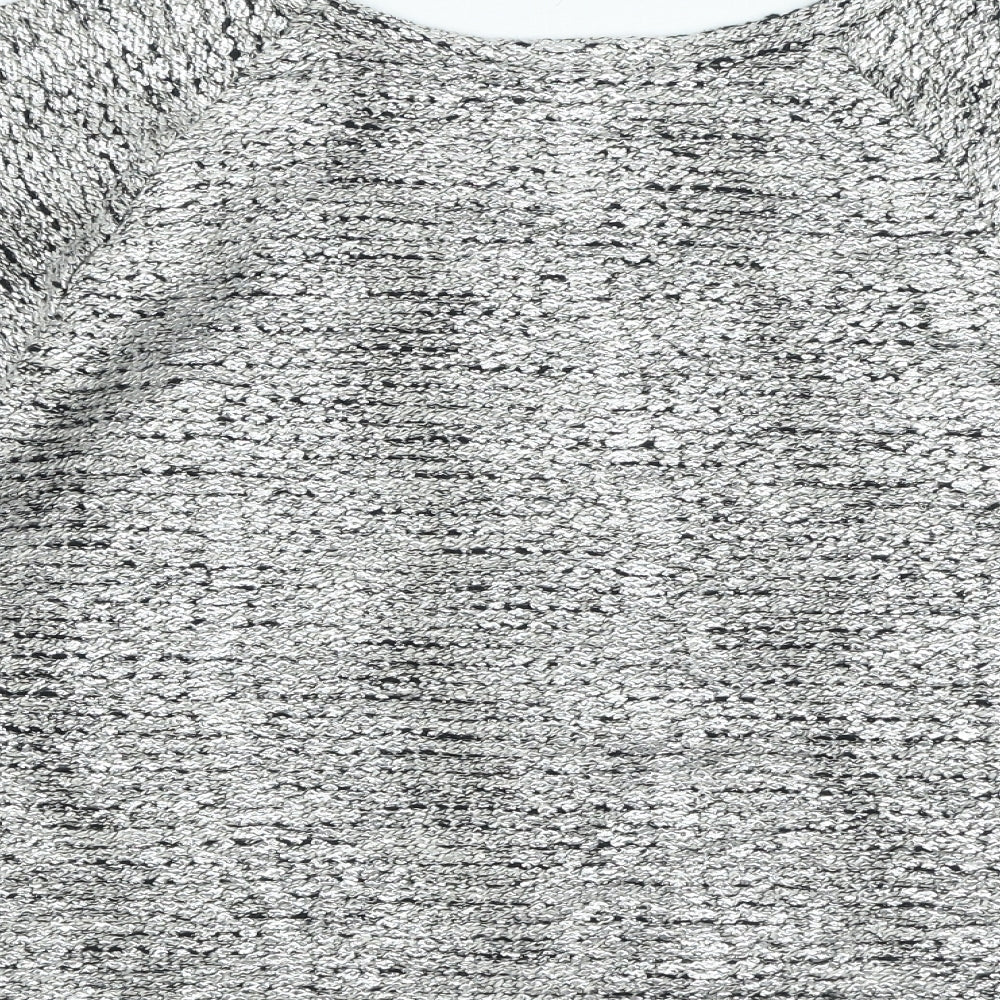 NEXT Womens Silver Round Neck Cotton Pullover Jumper Size 10