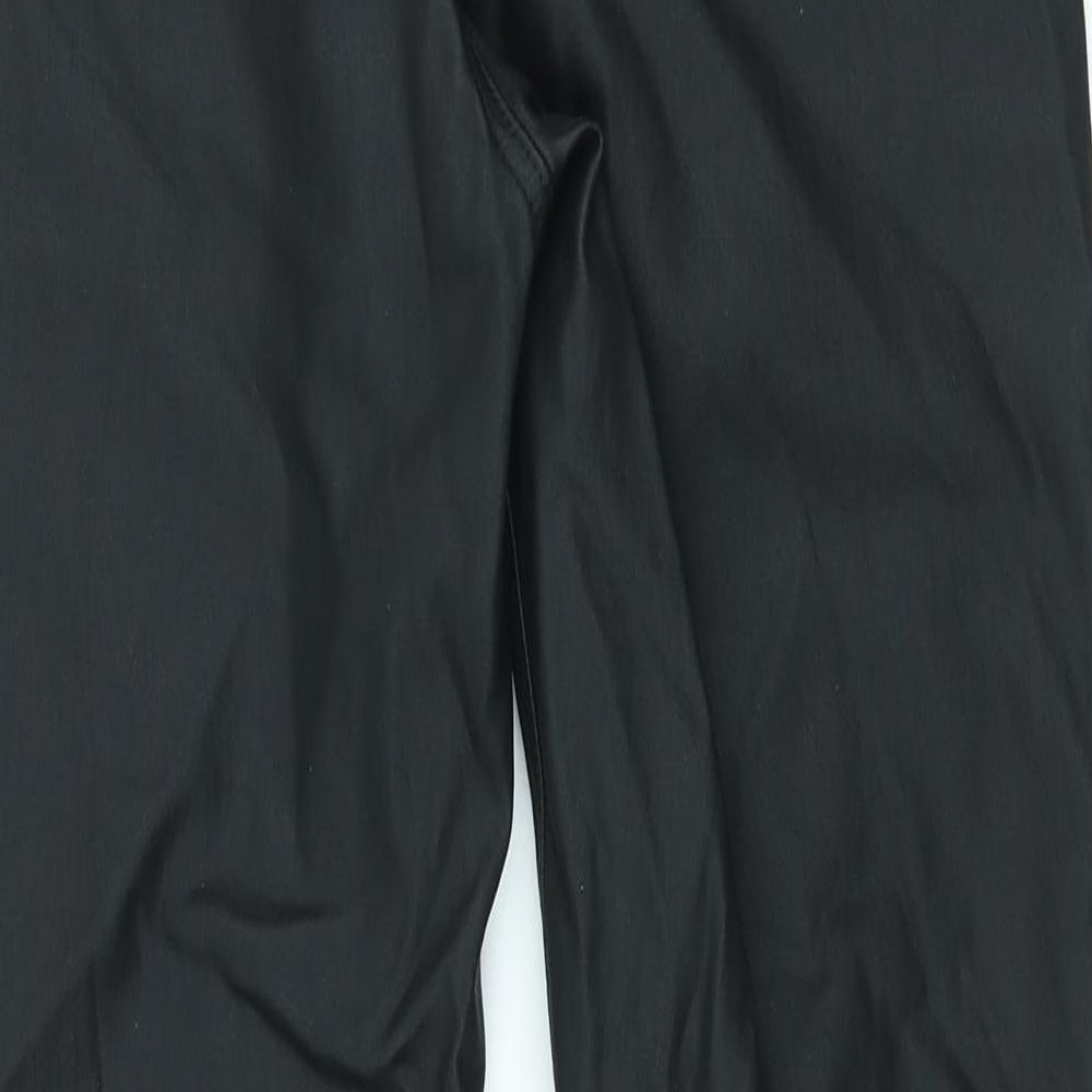 Urban Bliss Womens Black Viscose Trousers Size 14 L27 in Regular
